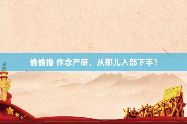 偷偷撸 作念产研，从那儿入部下手？