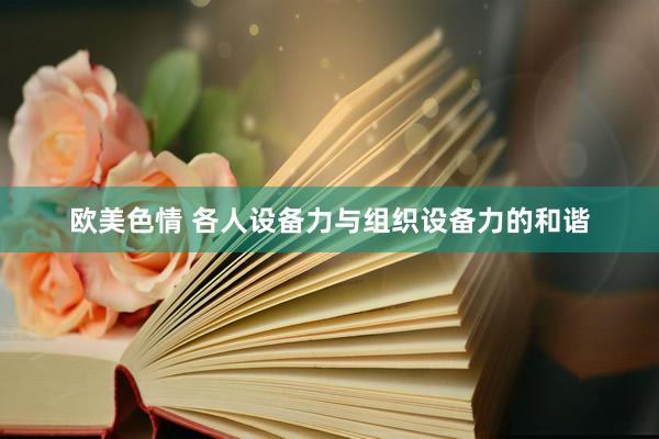 欧美色情 各人设备力与组织设备力的和谐
