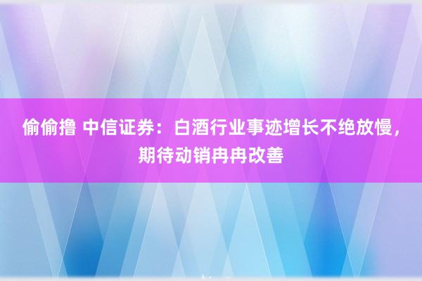 偷偷撸 中信证券：白酒行业事迹增长不绝放慢，期待动销冉冉改善